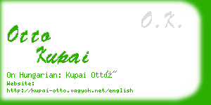 otto kupai business card